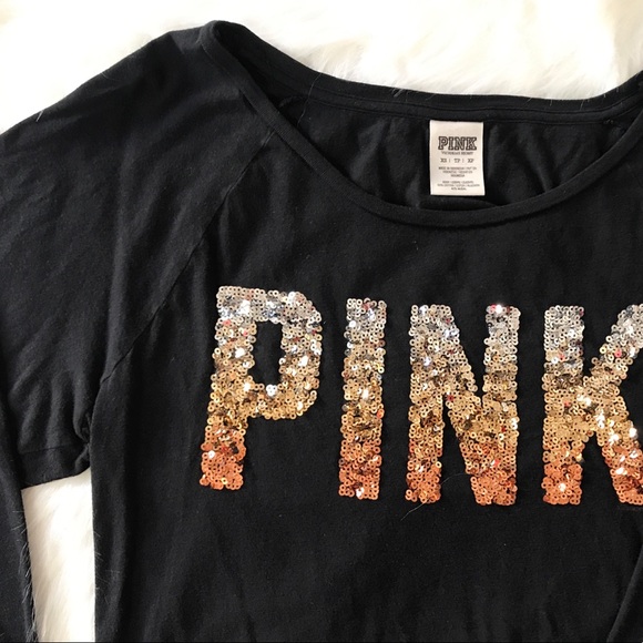 PINK Victoria's Secret Tops - ｖｉｃｔｏｒｉａ'ｓ ｓｅｃｒｅｔ ｓｅｑｕｉｎ ｌｏｎｇｓｌｅｅｖｅ